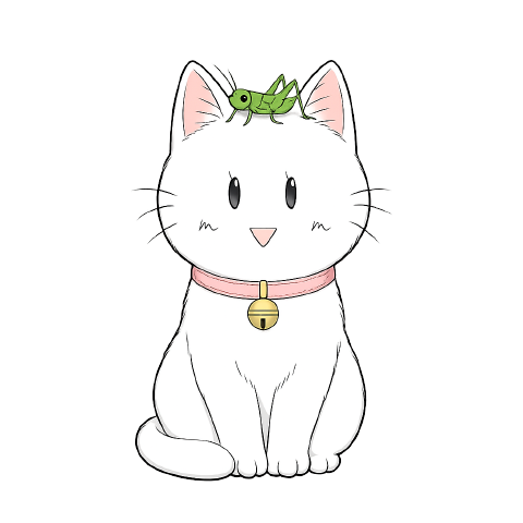 加工前のサンプル画像（もざいくにゃん）
